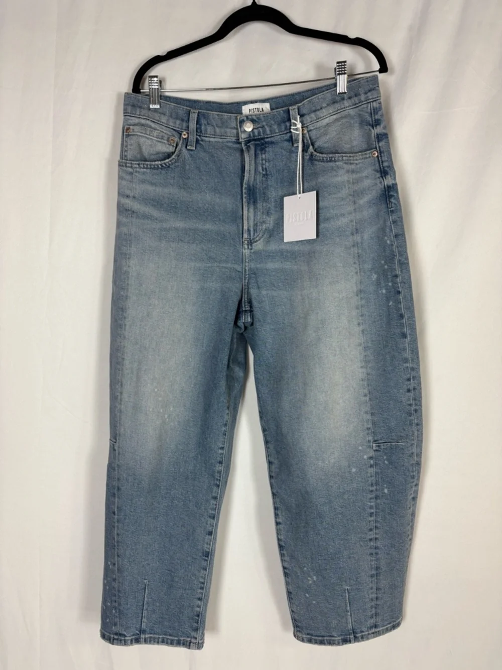 pistola Light Blue Boyfriend Wide-Leg Jeans - Picture 2 of 9